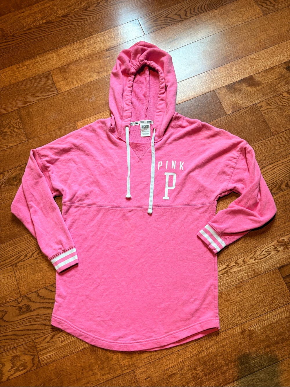 PINK Victoria's Secret Bright Pink Hooded Sweatshirt